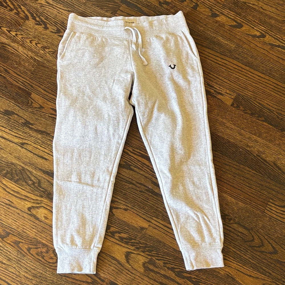 True Religion Men's Light Gray Joggers - Picture 2 of 6